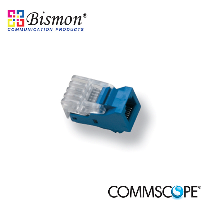 Commscope-Cat-5e-Modular-Jack-Toolless-Blue-Color-ตัวเมียชนิด-เข้าสายโดยไม่ต้องใช้-เครื่องมือ